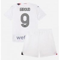 Otroški Nogometni dresi AC Milan Olivier Giroud #9 Gostujoči 2023-24 Kratek Rokav (+ Kratke hlače)